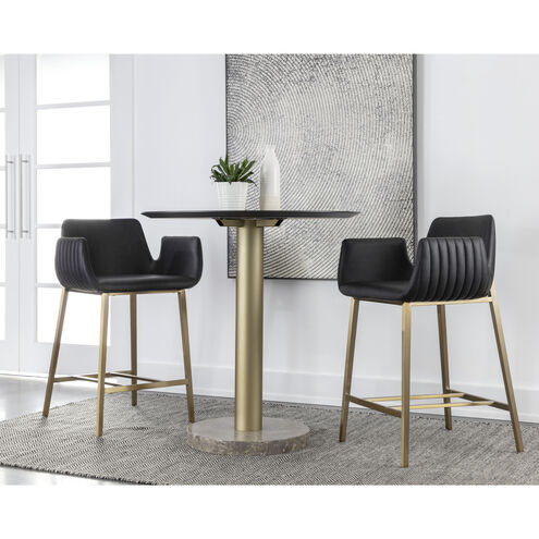 Lucano 36.5 inch Bravo Black Counter Stool